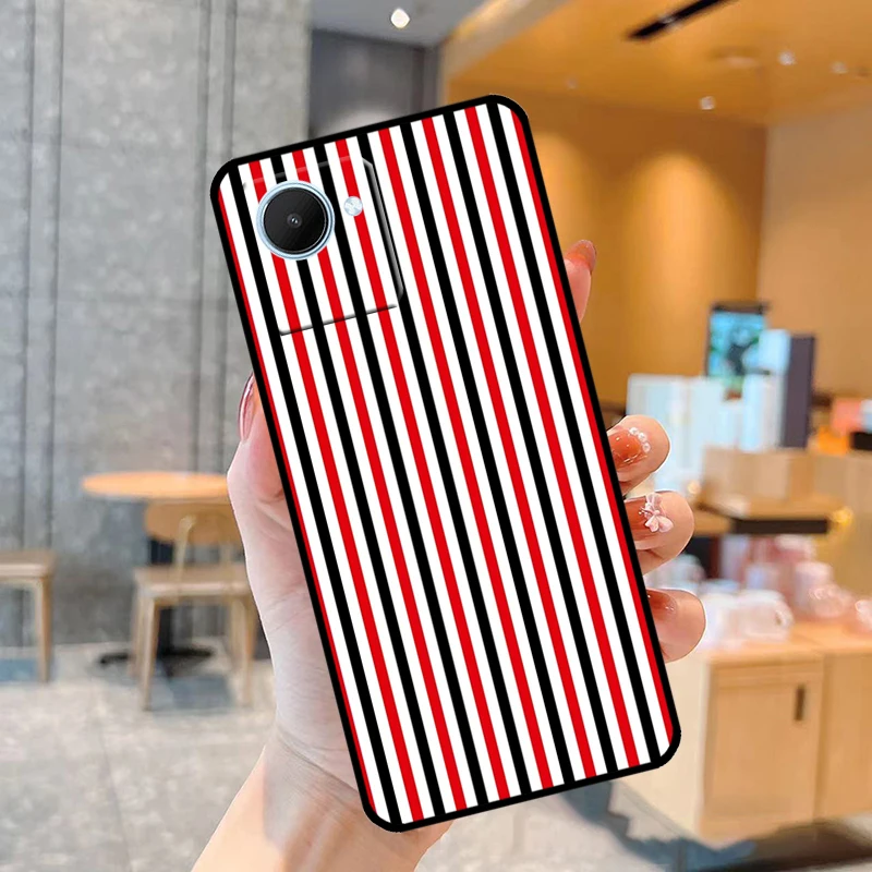 Milan Stylish Stripe Design Case For Realme C55 C33 C31 C35 C30 C11 C15 C25s C21Y GT Neo 5 3T 2T 8 9 10 11 Pro Plus