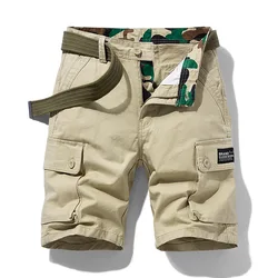 Summer Thin Fashion Men's Cargo Shorts Cotton Button Pocket Washed Comfort Casual Shorts For Man Slim Fit Outdoor Men's Shorts