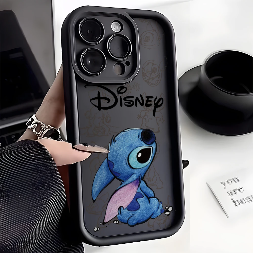 Lovely Stitch Phone Case for Xiaomi Mi 14 12 11 Lite 11T Poco C65 C61 C55 C51 C50 X6 M6 M5s M2 Pro 4G 5G Soft TPU Ladder Cover