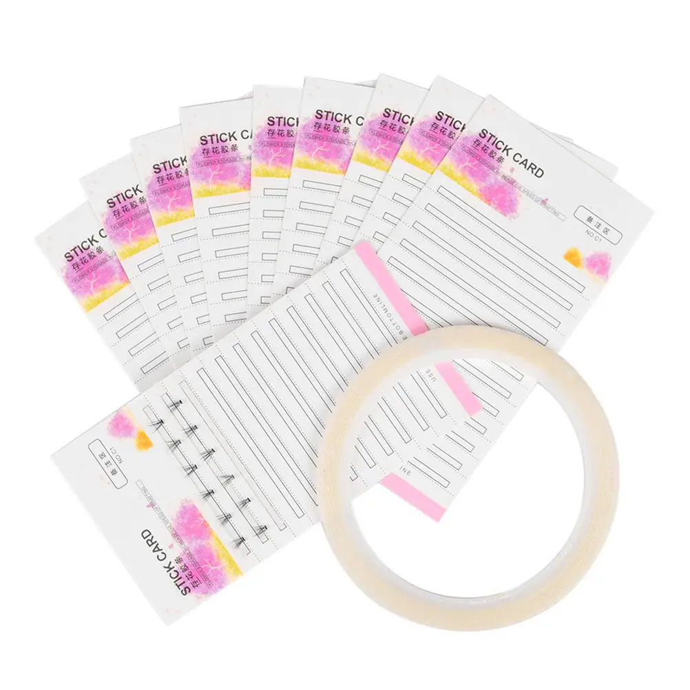 10 cartes de rangement pour faux cils, support pour greffe de cils, pour un affichage efficace, un façonnage et une organisation optimisés des extensions de cils pré-entreposées