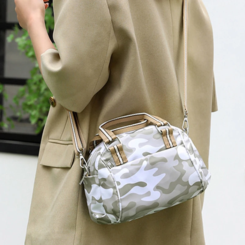 Women Handbag Camouflage Crossbody Bag Oxford Cloth Messenger Vintage Tote Shoulder Versatile Fashion Female Shell Bag Wallet