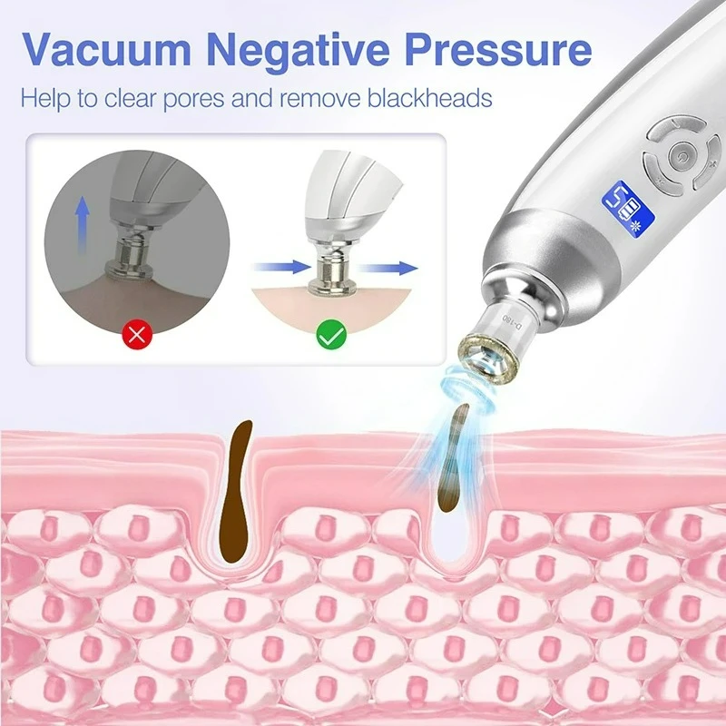 2026 Macchina per microdermoabrasione con diamante wireless Dispositivo per la rimozione di punti neri Aspirapolvere per pori Strumento per la cura della pelle del viso Dispositivo per la bellezza del viso