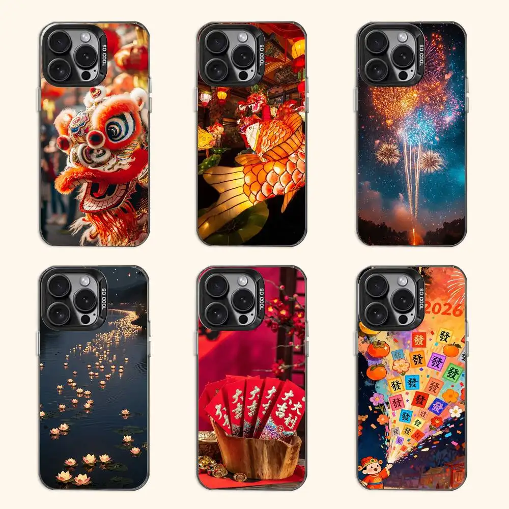 

China Spring Festival Case for iPhone 11 12 13 14 15 16 17 Pro Max XS X XR Cover