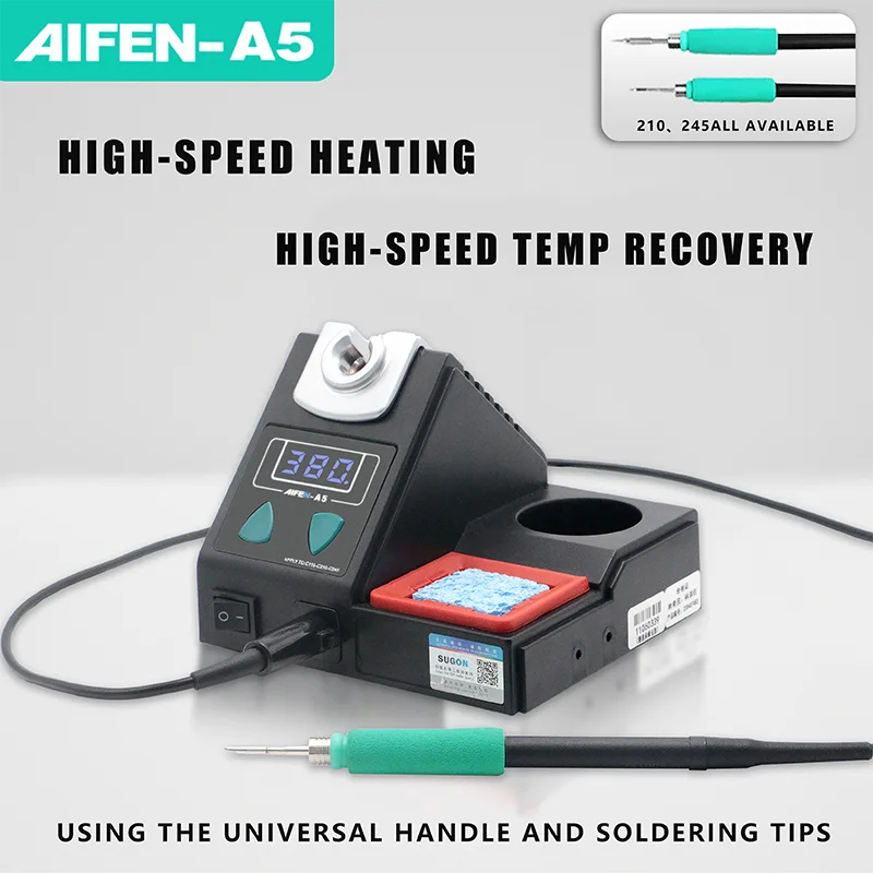 AIFEN A5 Soldering Station Compatible  Soldering Iron Tips C210/C245/C115 Handle Lead-free Electronic Welding Rework Station