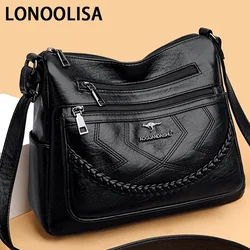 Multi Pocket Soft Leather Crossbody Bag Luxury Purses Handbags Women's Bag Designer Shoulder Messenger Bags for Women Sac A Main