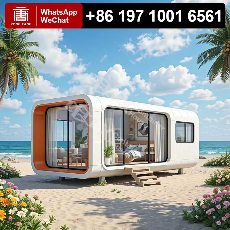 

Fashion-Forward Apple Capsule House Modular Designed Urban Temporary Insulated Living Arrangements Prefab Cabin Tiny Home Mobile