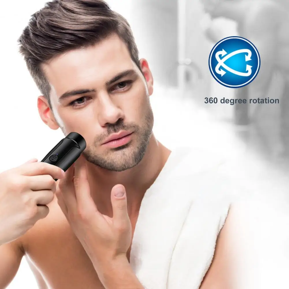 Mini Portable Electric Shaver Multifunctional Strong Powder USB Charging Shavers Waterproof Pocket Razors for Home