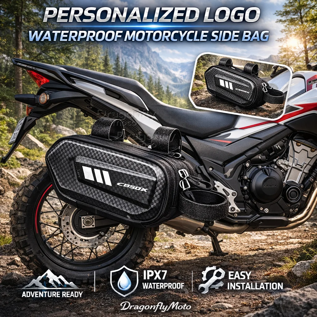 

Для мотоциклов HONDA CB500X CB500 X 2017-2021 2020 2019 2018: Боковая сумка с индивидуальным логотипом, водонепроницаемая, жесткий корпус, седельная сумка