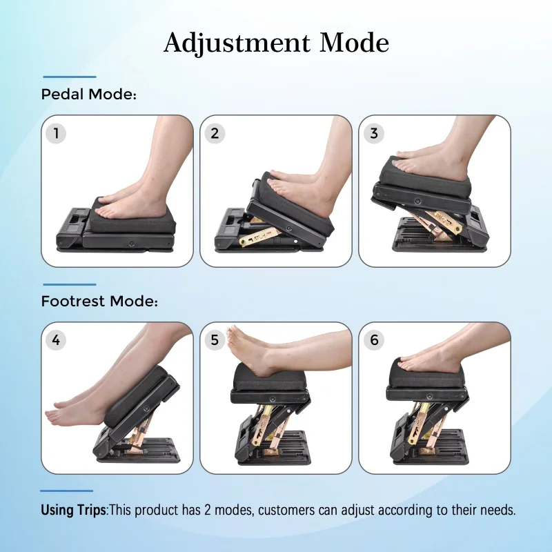 مسند قدم قابل للتعديل 4 مستويات ارتفاع وسادة قابلة للإزالة تصميم مريح سيارة عالمية مكتب المنزل السفر المحمولة المضادة للانزلاق مسند القدمين