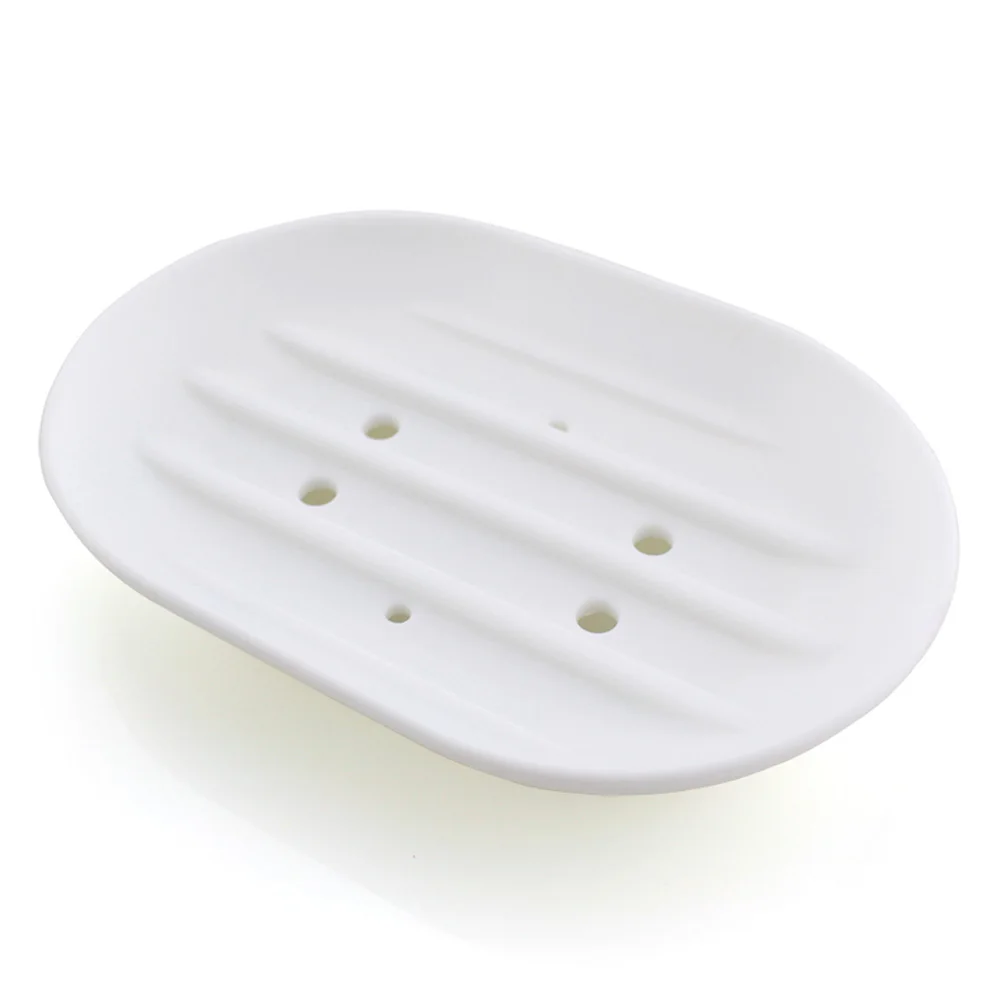 

Compact Soap Storage Container Non- Soap Dish Holder Travel Organizer for Home Bathroom Kitchen Grey White