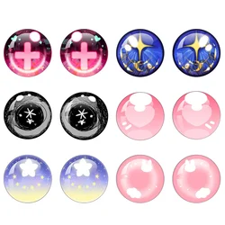 12pcs/bag 10MM-40MM Blythe Doll Eyes Chips Suitable For Girl Toy Handmade Doll Pupil Glass Cabochons DIY Jewelry Accessories
