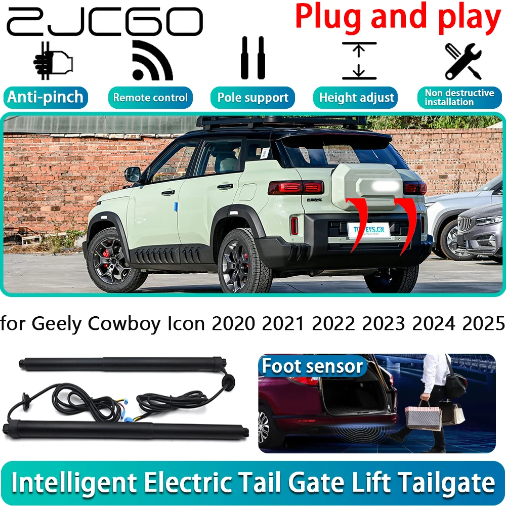 

ZJCGO for Geely Cowboy Icon 2020 2021 2022 2023 2024 2025 Car Electric Powered Tailgate Power Liftgate Automatic Tailgate System