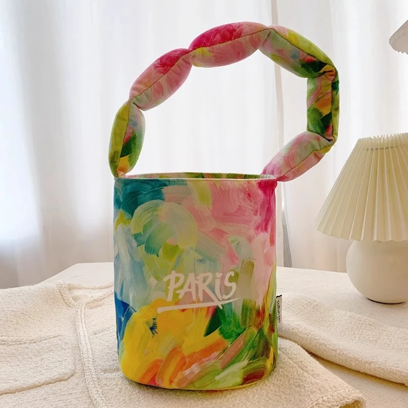 

Imaginative Bucket Bags For Women 2025 New Original Designer Handbag Color Palette Cotton-filled Handles Soft Canvas Female Bags