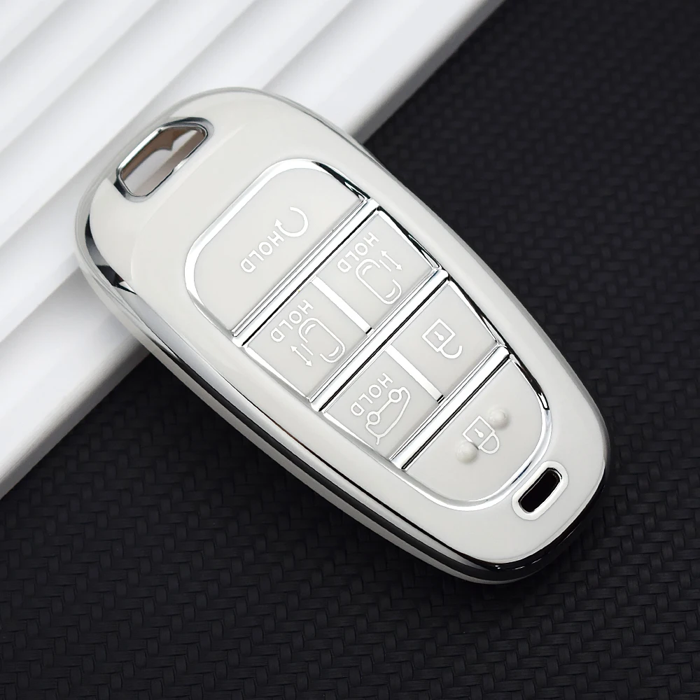 TPU 6 Buttons Car Key Case Cover for Hyundai Tucson Sonata 2020 Grandeur 2020 Sonata Limited Sonata Sel Ev 6 Ev 8 IONIQ 5 NEXO