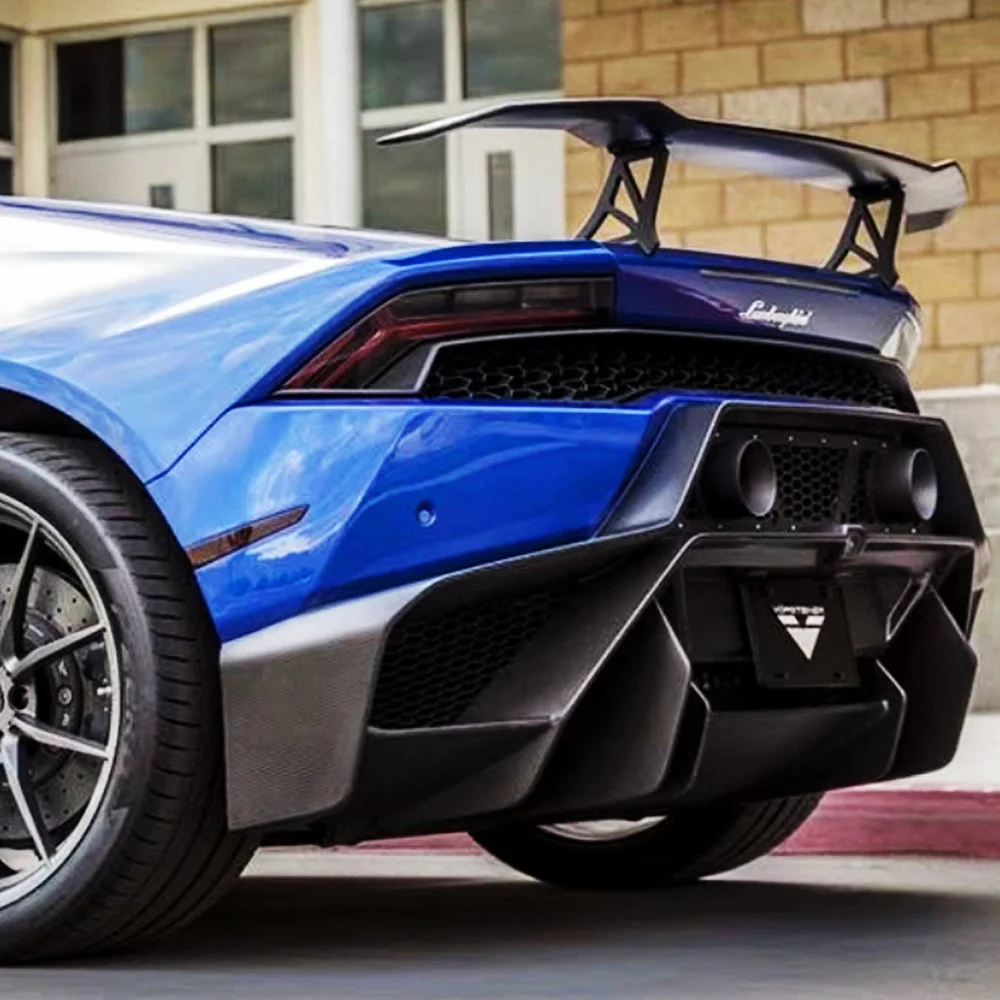 لامبورغيني هوراكان LP610 LP580 بوديكيت سيارة ألياف الكربون الحقيقية الخلفي غطاء صندوق السيارة أجنحة سبويلر ضبط السيارة الخارجي اكسسوارات