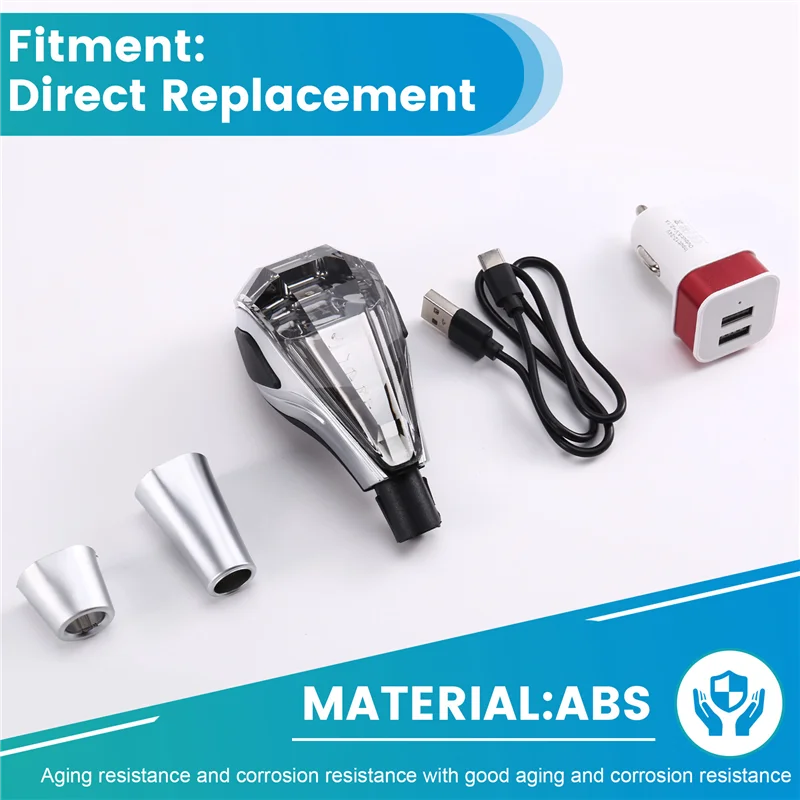 مقبض ناقل الحركة اليدوي للسيارة مقبض كريستال LED لسيارة تويوتا هوندا هيونداي نيسان العالمي