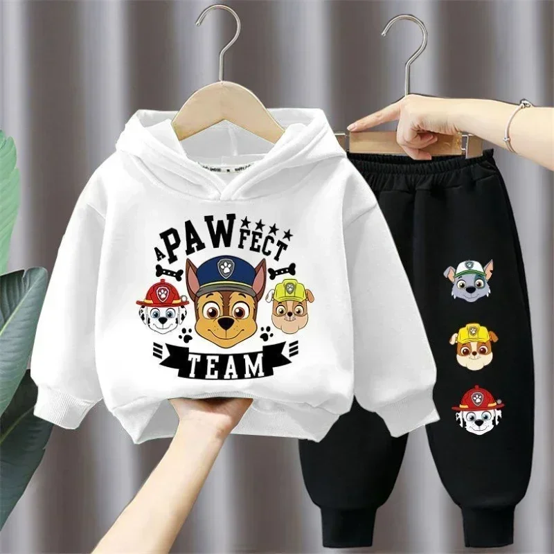 PAW Patrol Autumn Long Sleeved Pullover Long Pant Two Piece Suit for Children Clothing Suits Boys Sweatpant Sets Kids Tracksuit