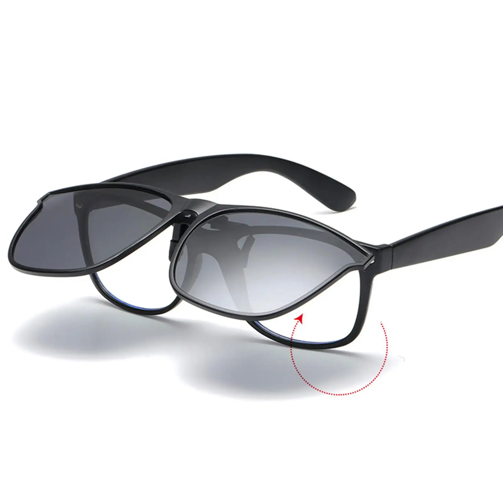 Polarized Clip on Sunglasses over Eyeglasses Men Women UV400 Anti Glare Lightweight PP Frame for Outdoor Activities