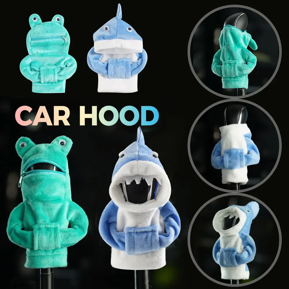 Hoodie Car Gear Shift Knob Cover New Gear Shift Hoodie Accessories Gear Sweatshirt Manual Handle Cover Lever S3K2