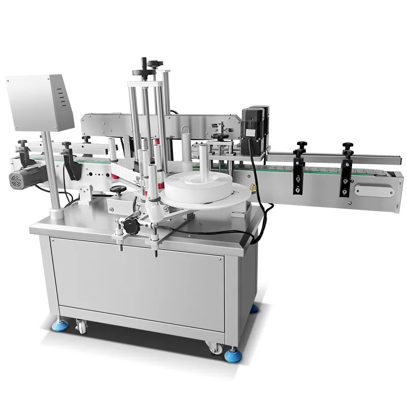 Vertical Automatic Labeler | Round Bottle Plastic Jar, Label & Code Integrate