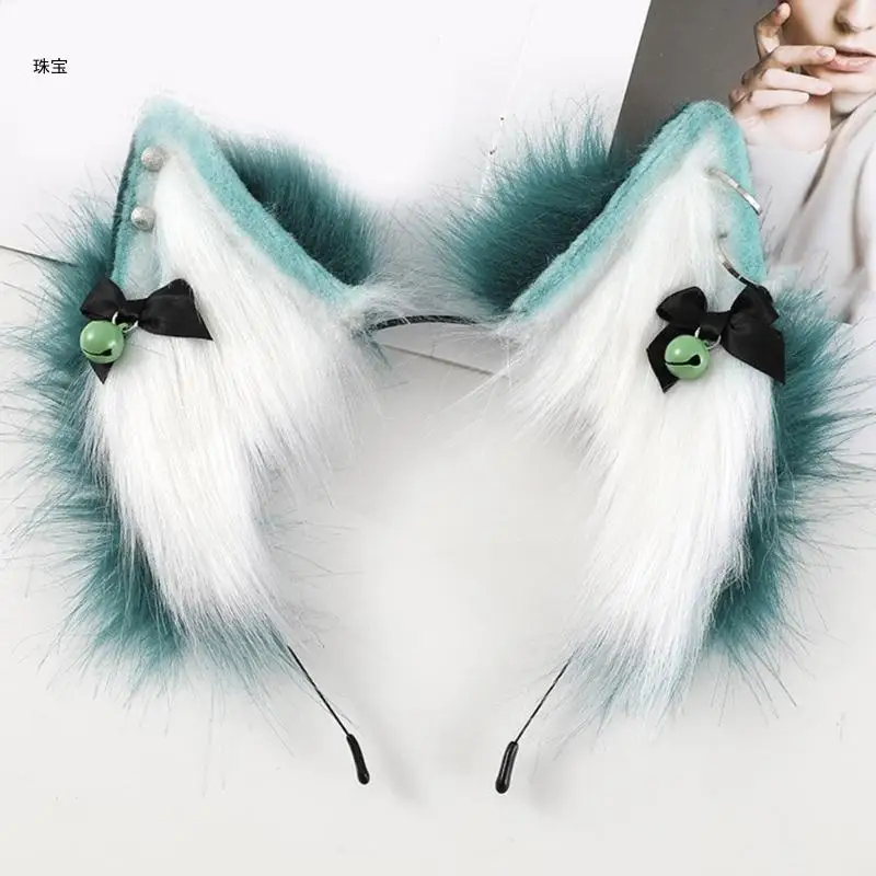 

X5QE Halloween Carnivals Hair Hoop Adjustable Size Headwear Comfortable Plush Headbands for Adult and Festival Occasion