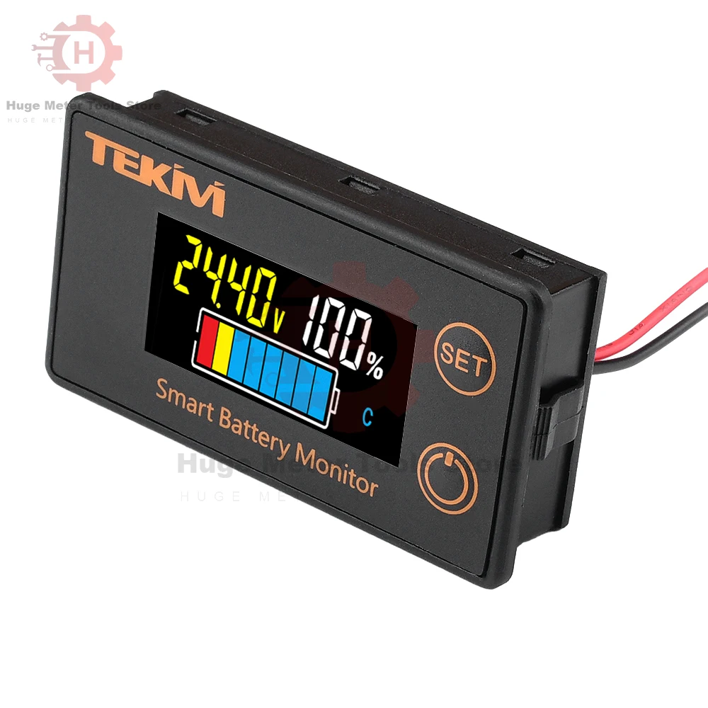 DC 7-100V wskaźnik pojemności baterii LCD cyfrowy miernik energii elektrycznej kwasowo-ołowiowy litowy LiFe PO4 Tester napięcia do motocykla