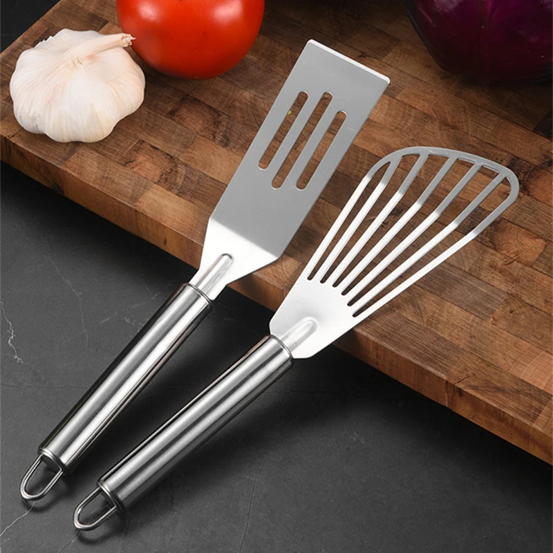 

Stainless Steel Steak Fry Fish Spatula Non-stick Multi-Purpose Pancake Barbecue Shovel Cake Pizza Bread Knife Kitchen Utensils