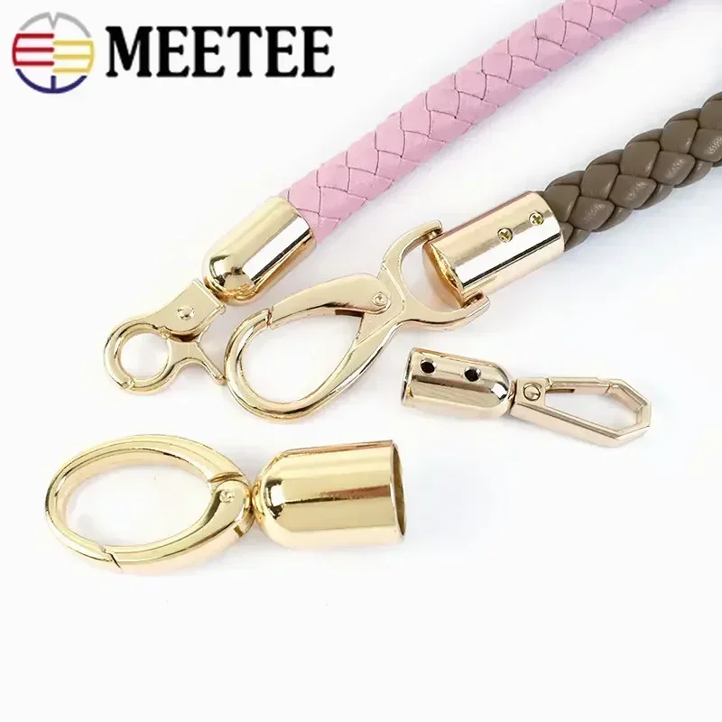 4/10Pcs Carabiner Handbag Clasp Tassel Cap Clip Metal Buckles Bag Strap Handles Screw Stopper Clamp Buckle Tip Top Accessories