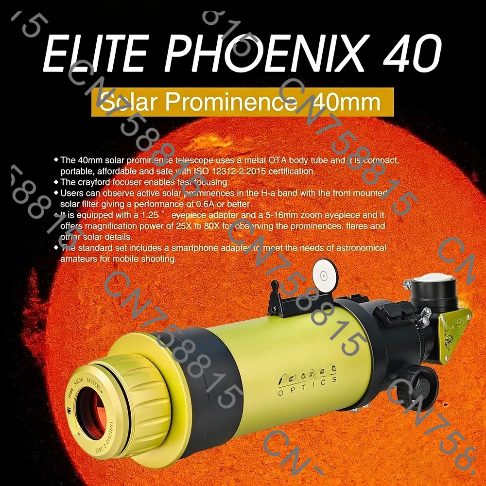 F5 Astronomical Telescope, Chromatic Sphere, For acuter 40 40 mm F/10 H-alpha Solar Telescope, for bulge observation 400 mm