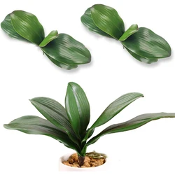 1pc Real Touch Feel Artificial Phalaenopsis Orchid Leaf/foliage-shades Of Lush Green Leaves Lifelike Foliage