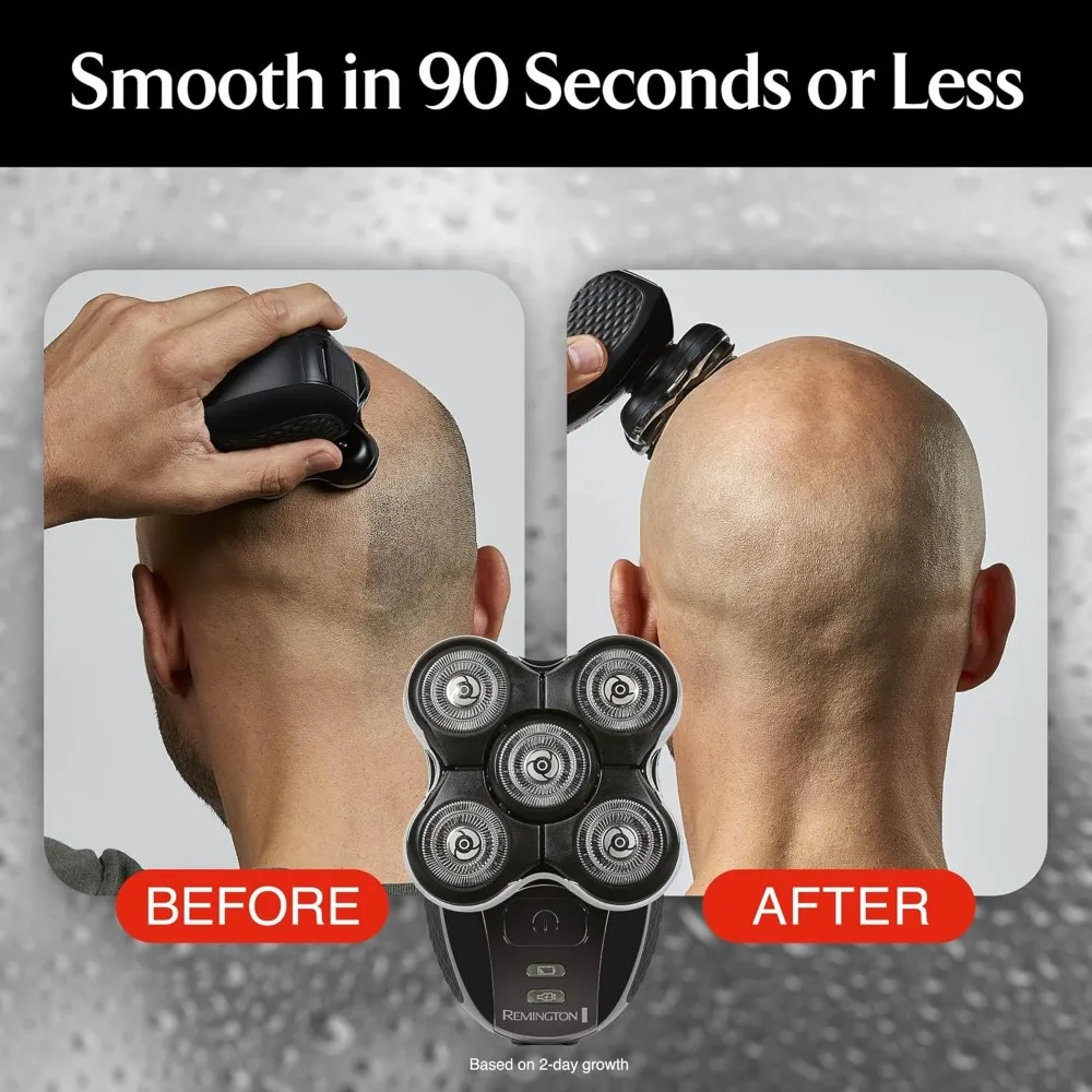 First wet-dry bald head electric shaver, Japanese steel blade, wireless charging, easy shaving, accurate dual-track head