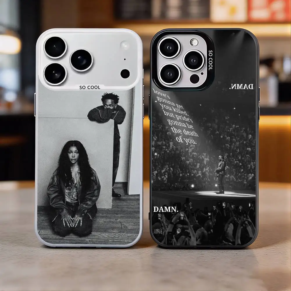 

K-kendrick L-Lamar Phone Case For iPhone 17, 16,15,14,13,12,11 Plus,Pro Max, Colorful Silver Funda Cover