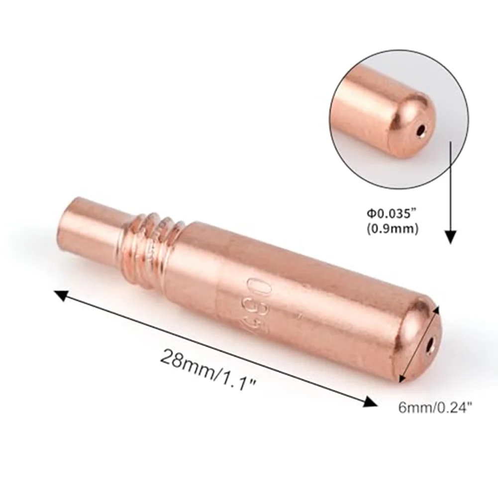 035 inch 09 mm copper contact tip for MIG welding For Miller series DM100 DM250 diffFor user replacement 20 or 50 pieces