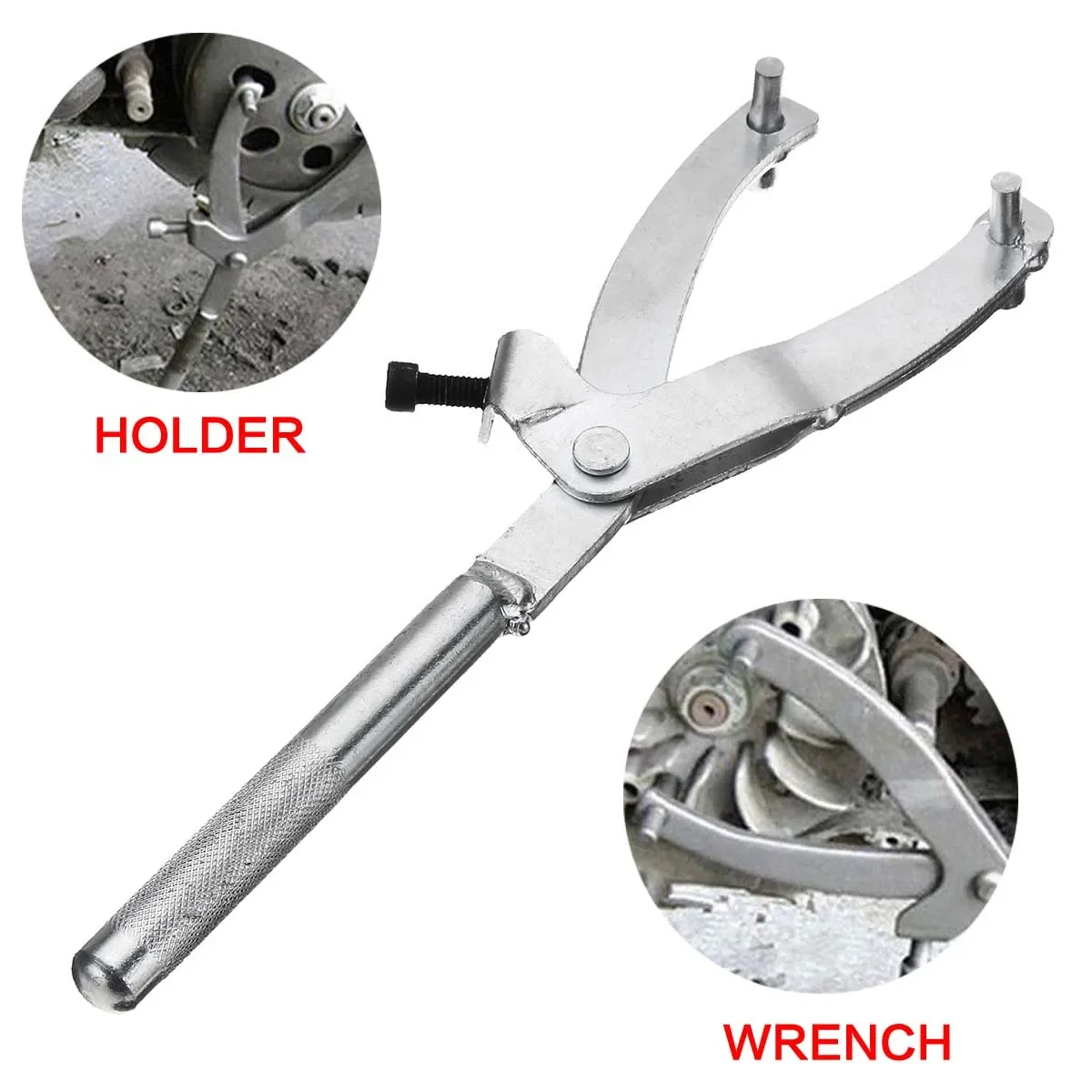 

28cm Silver Metal Motorcycle ATV Scooter Spanner Wrench Variator Flywheel Clutch Holder Remover Puller Tool