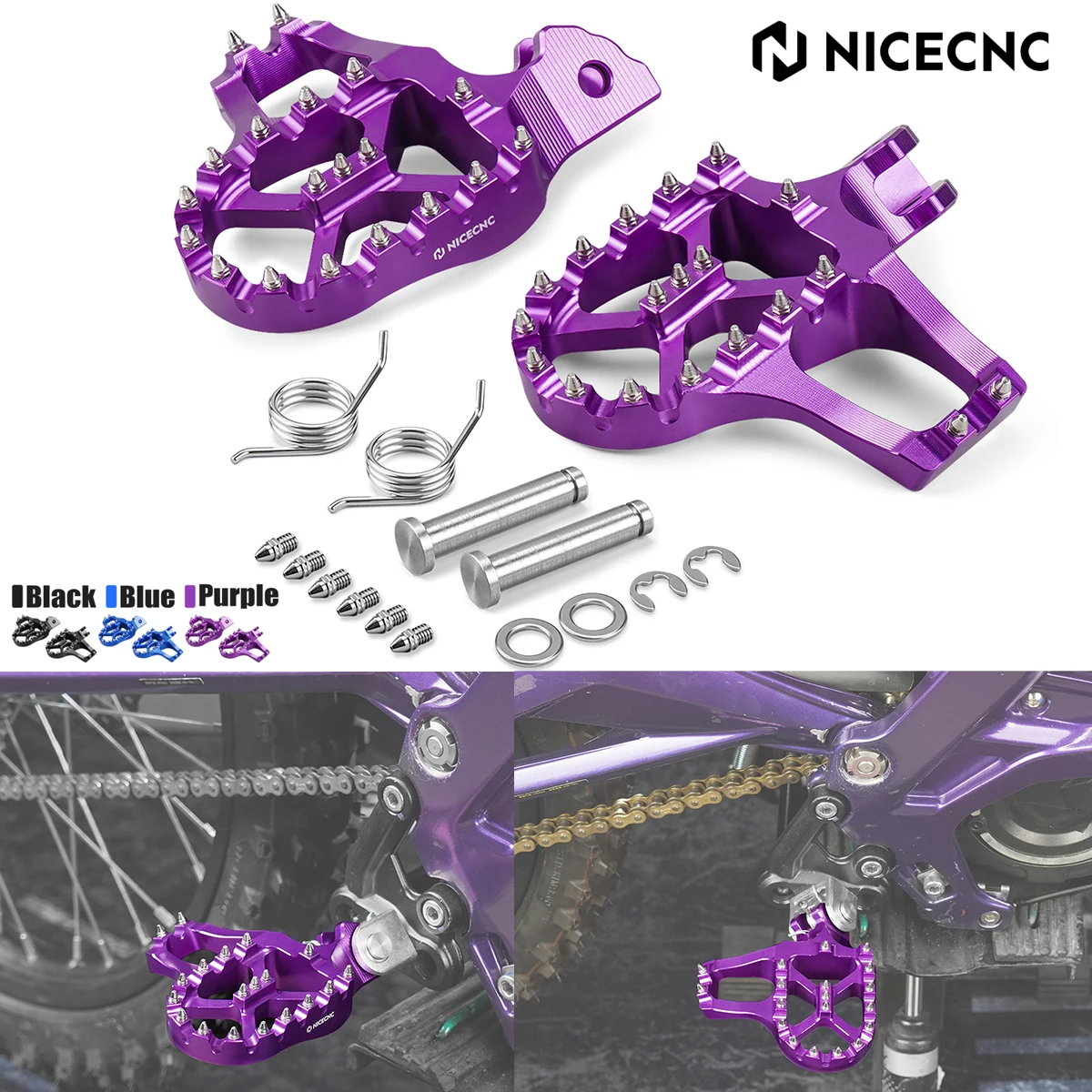 

Enlarged Foot Pegs Footrests Leaning Backwards Platform Kit For Surron Light Bee X Sur-Ron Light Bee S L1E Segway X260 2017-2024