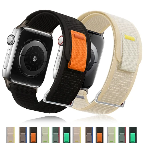 Imagen 1 del producto Correa Trail Loop para Apple Watch Band 46mm 41/44/40/45mm 42mm 38mm pulsera de nailon Correa iwatch Series 10 9 8 7 3 6SE Ultra 49mm