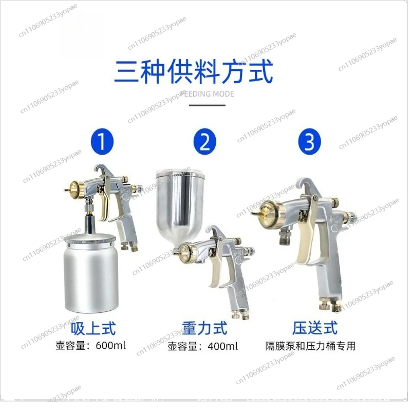 ل W-101 بندقية رذاذ عالية الانحلال الأثاث سيارة المعطف العلوي HVLP بندقية رذاذ نوع الضغط W200 #2