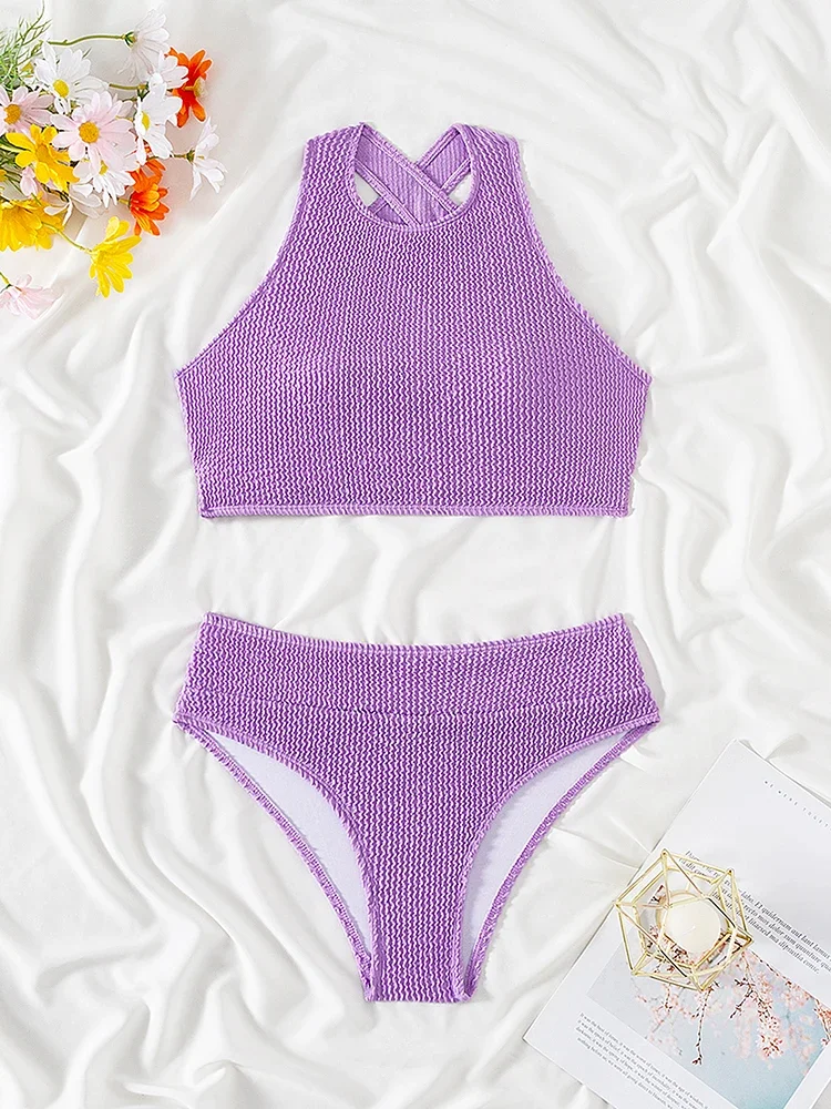 Maiô feminino 2025 push up bikini sexy tankini conjuntos de biquinis cintura alta terno de natação beachwear duas peças biquínis