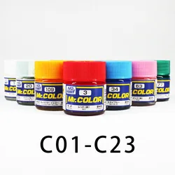 Gunze 10ML C1-C23 Mr Color Hobby Nitro Lacquers Oily Paint Draw Pigment For DIY Doll Military Model Handicraft Coloring Tool