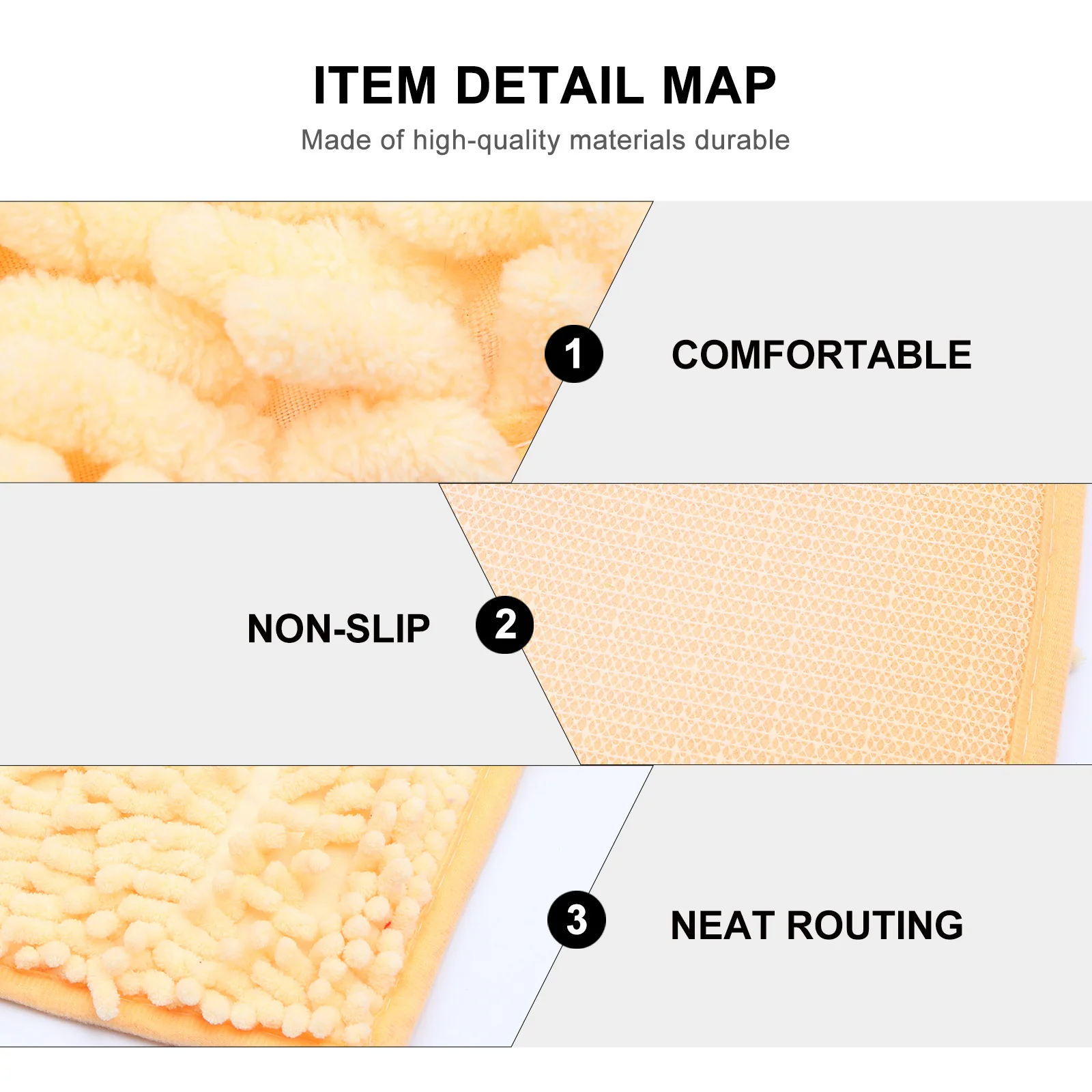 

Chenille Soft Warm Area Rug Indoor Floor Mat for Living Room Bedroom Entryway Non-Skid Door Mat Indoor Rug Entryway Floor Pad