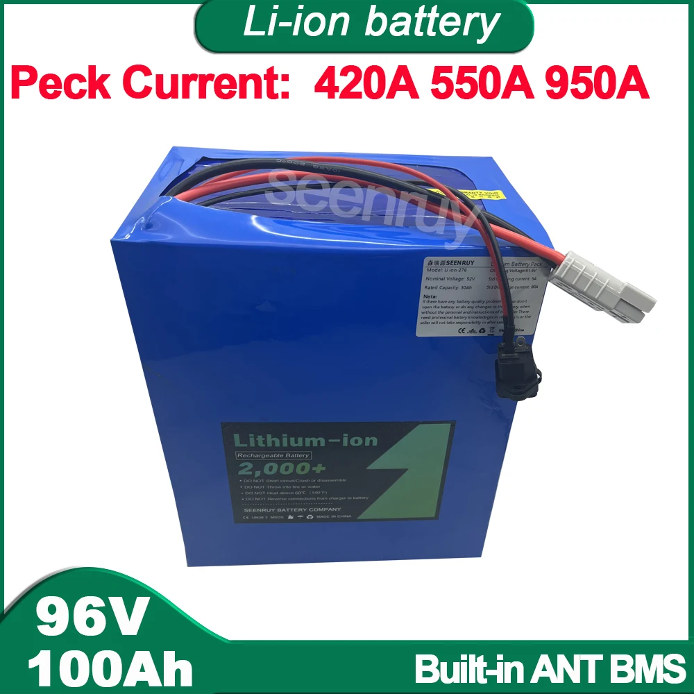 $300 Coupon! 96V 100AH Li-ion 170A 230A 400A Lithium Polymer Battery Pack Perfect For Forklift Crane Truck Tricycle MotorCycle