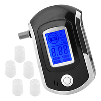 Breath Alcohol Tester LCD Display Handheld Alcohol Analyzer High Accuracy Digital Alcohol Meter Battery Powered for Personal Use