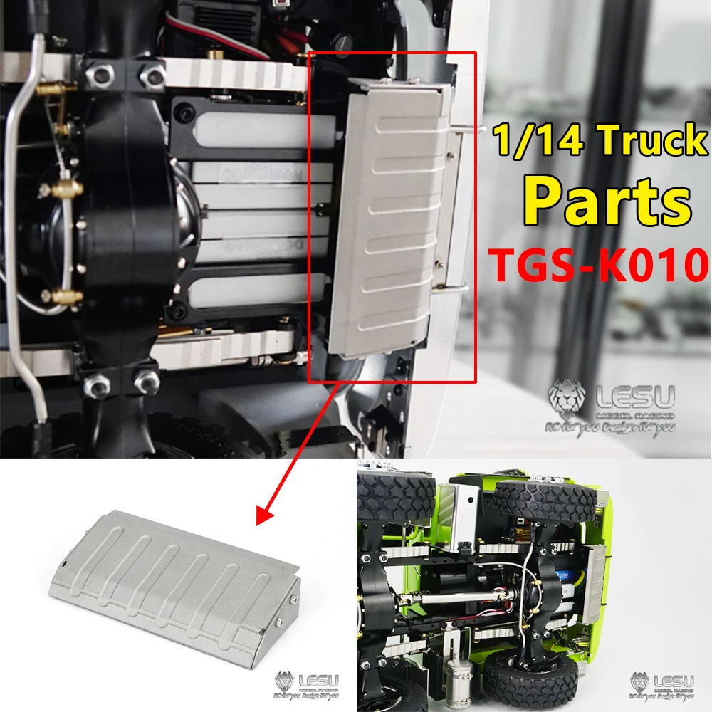 LESU 1/14 RC Truck TGS Shell Chin Servo Protector Metal Upgrade Parts for Tamiya Dump Truck Towing Truck or DIY Car Model Parts
