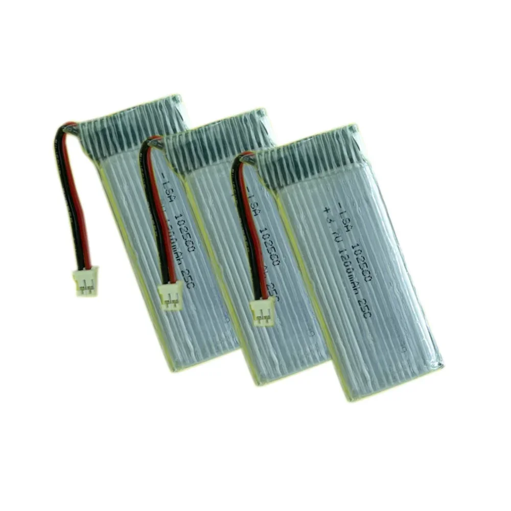 25C Rate 3.7V Li polymer Lithium Battery 1200mAh For Drone model airplane model battery 102560 60*25*10mm With PH2.0 Plug