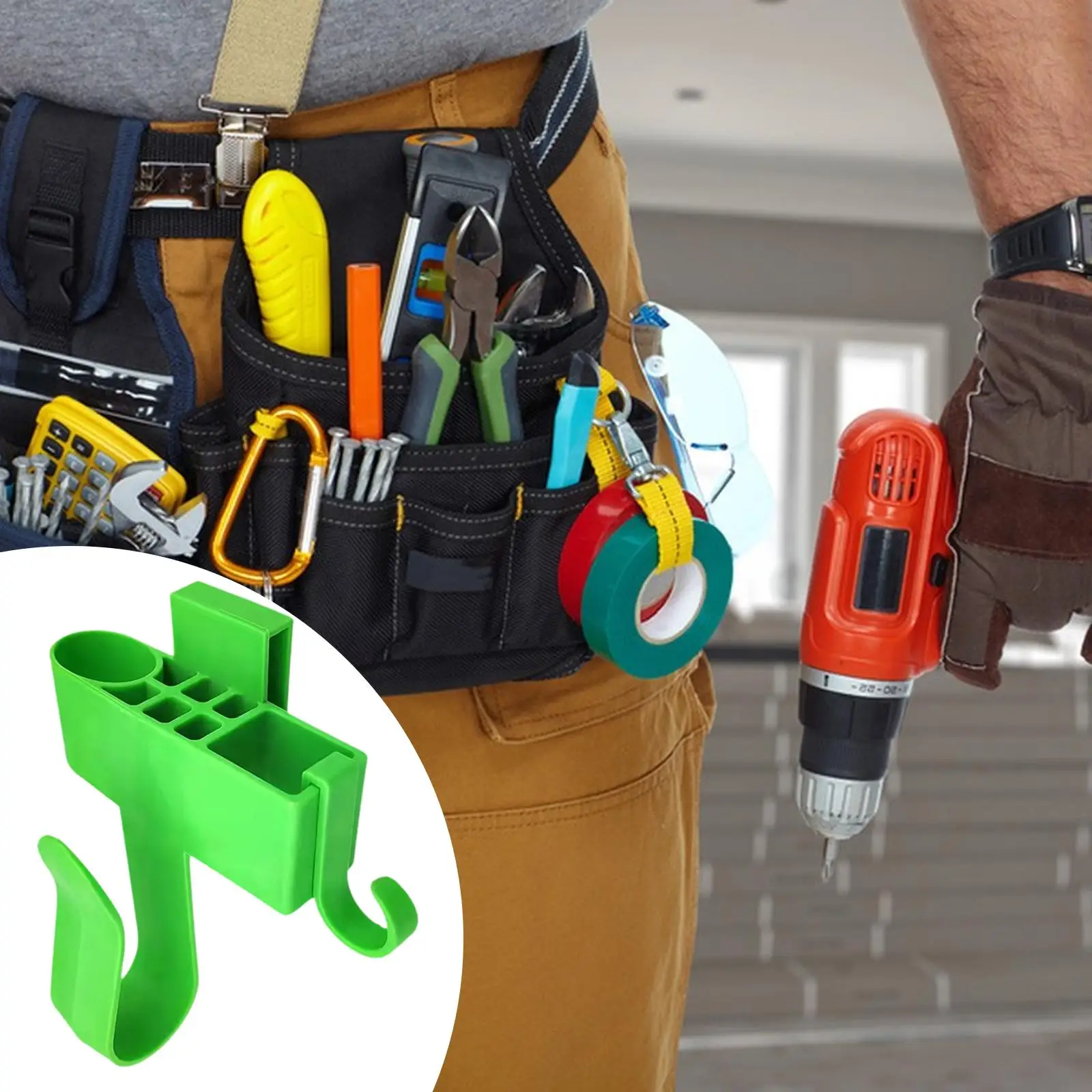 

Waist Pocket Holder Drill Organization Sturdy Tool Hanger Heavy Duty Storage for Carpenter Masonry Use