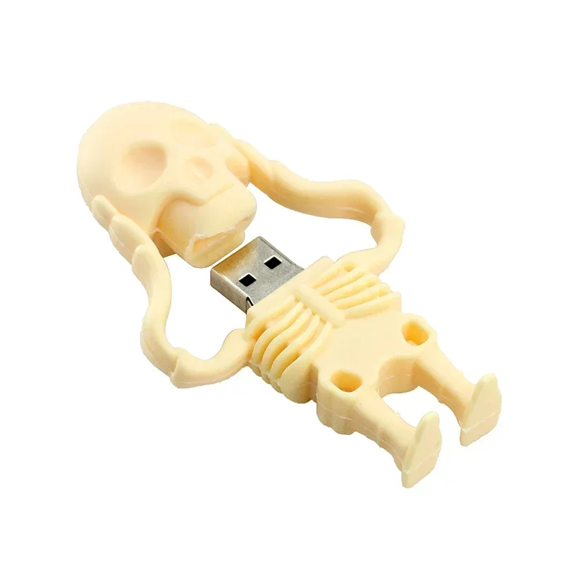 Unidad Flash USB 2,0, pendrive de calavera de dibujos animados, disco U de 32GB, 64GB, 128GB, 256GB, memoria USB de 8GB, 16GB, nuevo regalo