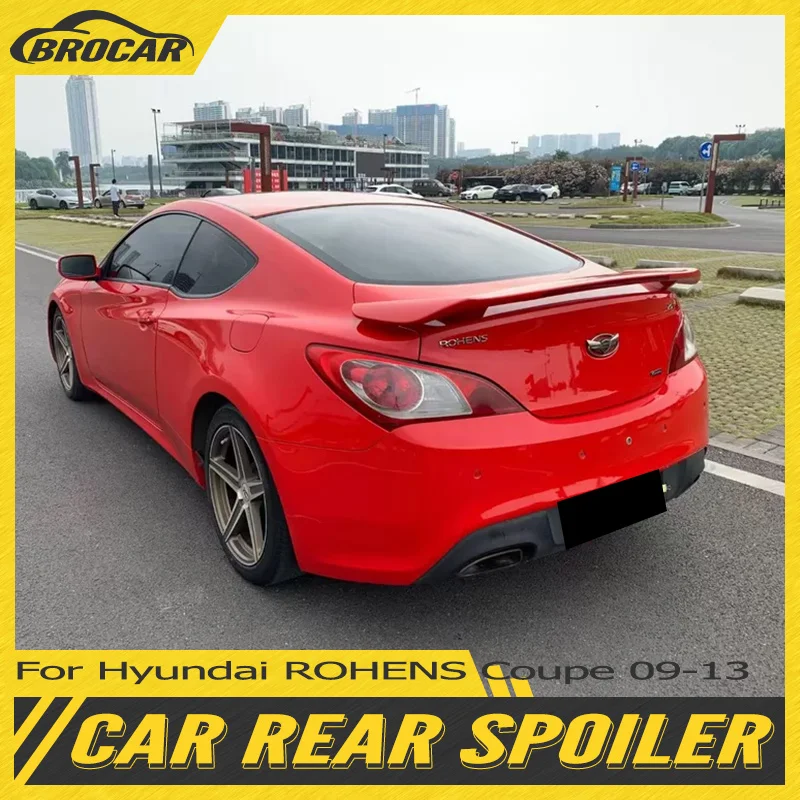 For Hyundai ROHENS Coupe 2009 - 2013 High Quality FRP Unpainted Real Carbon Fiber Rear Spoiler Genesis Trunk Boot Wing Spoiler