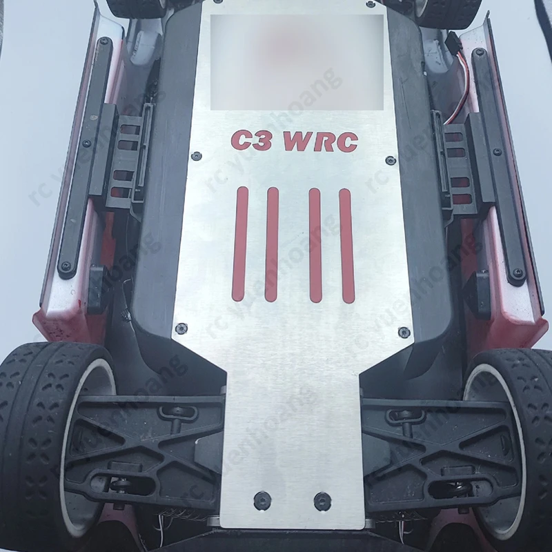 Placa protectora de chasis, cubierta de protección inferior de acero inoxidable, piezas modificadas debajo del Protector para modelo de coche de carreras MJX 7303 RC, 1 Uds.