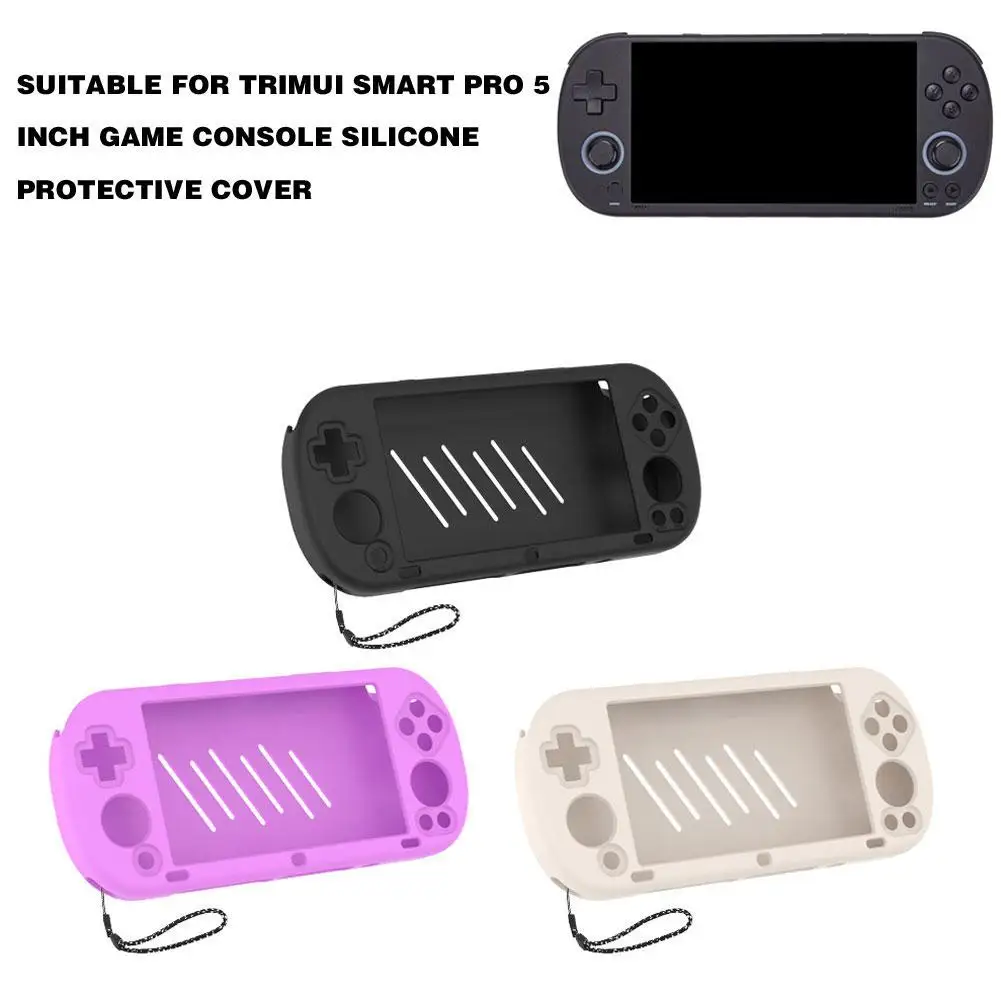 For Trimui Smart Pro 5 Inch Game Console Silicone Protective Cover For Trimui Smart Pro Shockproof Anti-drop Protective Cas W1I6