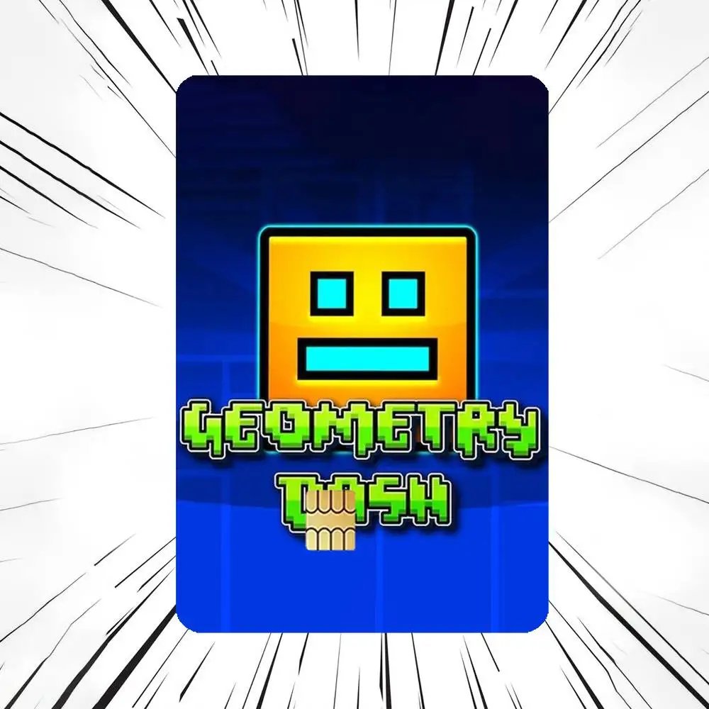 MUSIC Game G-Geometry Dash HD Waterproof Card Skins Protective Stickers for Credit Bank Game Cards